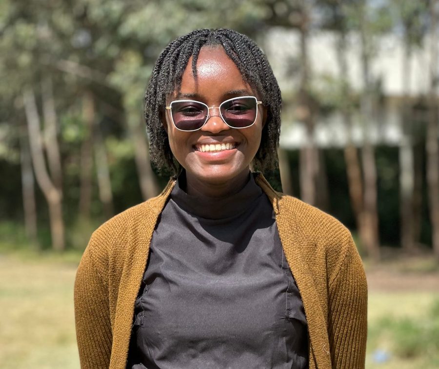 Tracey Onyango, data and MEL professional, outdoors in Nairobi